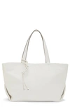 Vince Camuto Maryn Small Leather Tote In White Swan