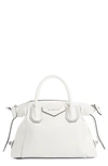 Givenchy Small Antigona Soft Leather Satchel In Ivory