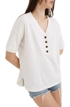 Madewell Relaxed Henley T-shirt In Lighthouse
