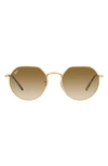 Ray Ban Jack 53mm Gradient Sunglasses In Arista / Clear Gradient Brown