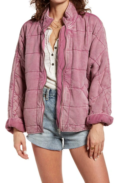 Free People Dolman Sleeve Quilted Jacket In Daphne
