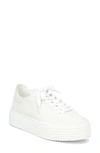 Sam Edelman Pippy Platform Sneaker In White Leather