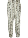 Tory Burch Floral-print Tapered Trousers In Multi