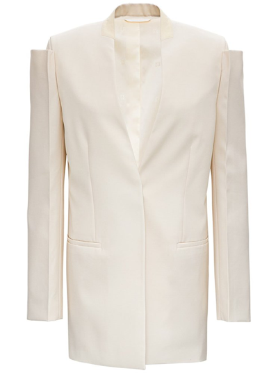Givenchy Single-breasted Wool-crepe Jacket In Pink