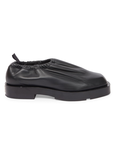 Givenchy Logo-plaque Supple-leather Slip-on Shoes In Black