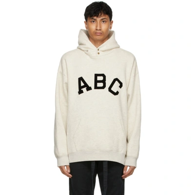 Fear Of God Abc Cotton Pullover Hoodie In White