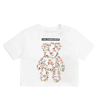 Burberry Baby's And Little Girl's Montage-print Rose Teddy Bear Cotton T-shirt In White