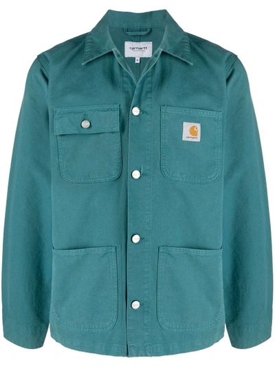 Carhartt Michigan Logo-patch Shirt Jacket In Blue