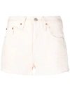 Levi's 501 High-waist Denim Shorts In Neutrals