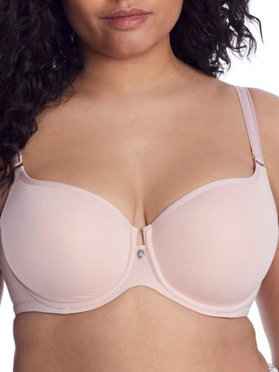 Curvy Couture Tulip Smooth Convertible Underwire Push-up Bra In Blushing Pink