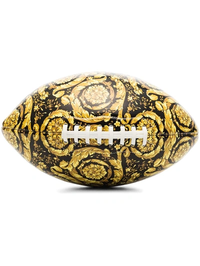 Versace Rugbyball Mit Barock-print In Black