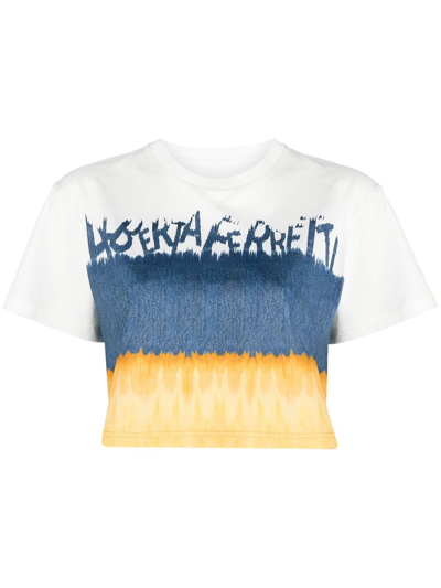 Alberta Ferretti Tie-dye Print Cotton T-shirt In Multi