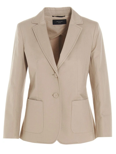 Weekend Max Mara Weekend By Max Mara Women's 50410211610268002 Beige Other Materials Blazer In Beige