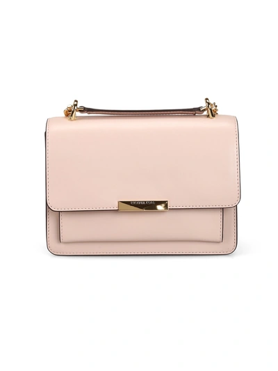 Michael Kors Jade L Light Pink Smooth Leather Bag In Powder Pink