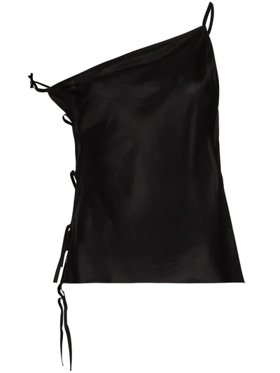 Rick Owens Taco Asymmetric Camisole Top In Black