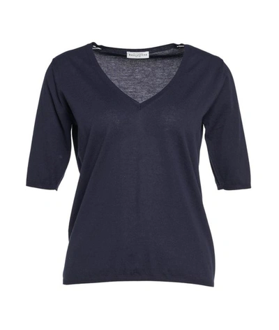 Ballantyne Knitted T-shirt In Blue