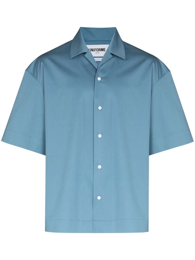 Uniforme Blue Boxy Bowling Shirt