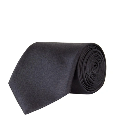 Valentino Garavani Silk Tie In Black