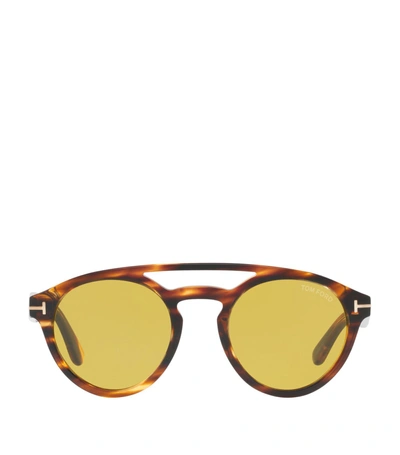 Tom Ford Round Sunglasses In Brown
