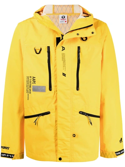Aape By A Bathing Ape Yellow Two-layer Light Jacket In Gelb