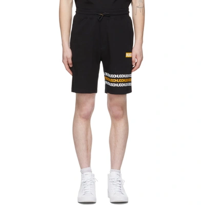 Hugo Men's Dozzi Regular-fit Logo-print French Terry 10" Sweat Shorts In Black