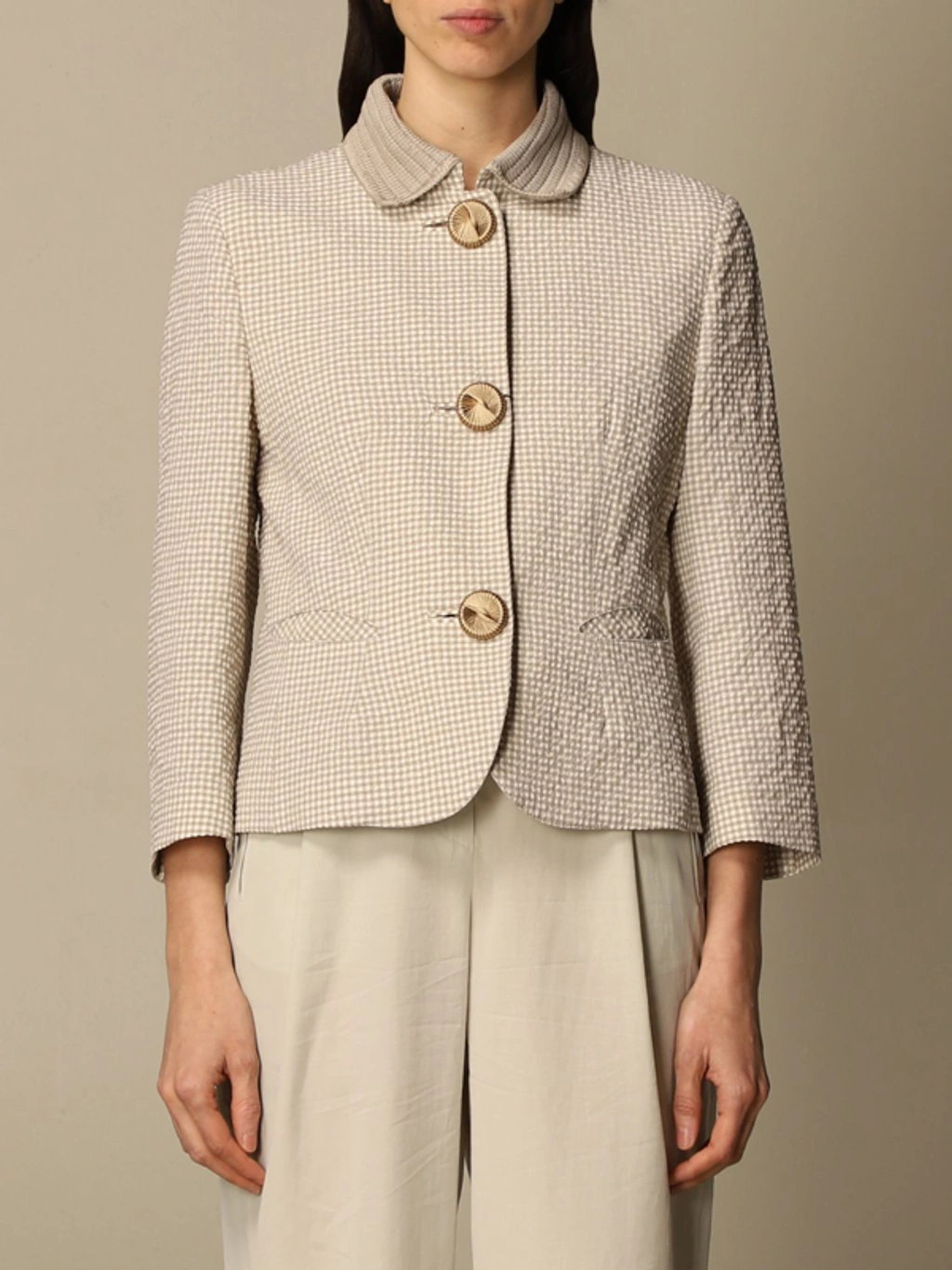 今年も話題の Color Women Jacket Armani Giorgio Beige ModeSens | ジャケット・アウター