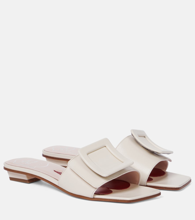 Roger Vivier Leather Sandals In White