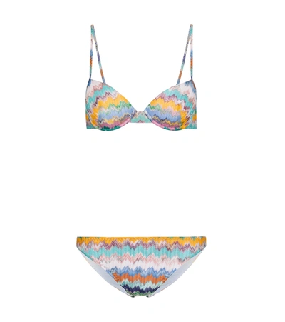 Missoni Zig-zag Print Bikini In Blue