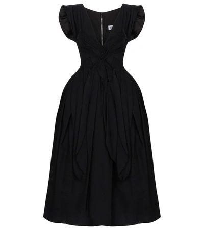 Maticevski Insignia Cotton And Linen Gown In Black