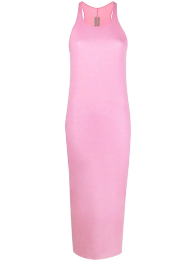 Rick Owens Pink Lightweight Cotton Tank-top Dress