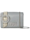 Miu Miu My Miu Small Metallic Jeweled Clutch Bag