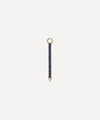 Maria Tash 18ct 18mm Double Sided Diamond And Sapphire Eternity Bar Charm In Gold