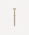 Maria Tash 18ct 11mm Diamond Eternity Bar Charm Single Threaded Stud Earring In Gold