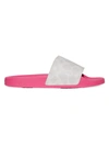 Coach Udele Sport Slide In Signature Canvas In Chalk/confetti Pink