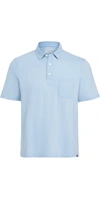 Faherty Sunwashed Organic Cotton Polo In Dusk Blue