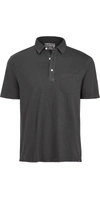 Faherty Sunwashed Polo In Washed Black