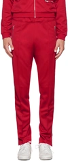 Maison Margiela Red Striped Cotton Track Pants In 312 Red