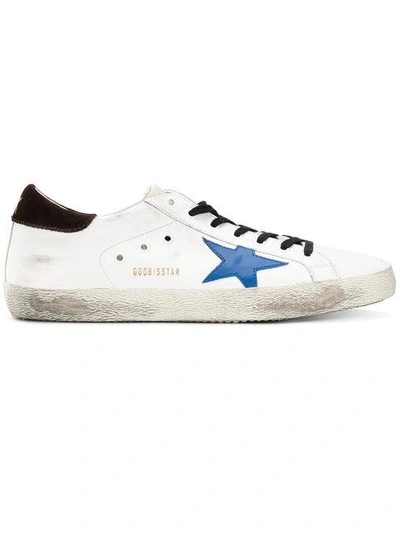 Golden Goose Superstar Suede & Leather Sneakers In White-bluette