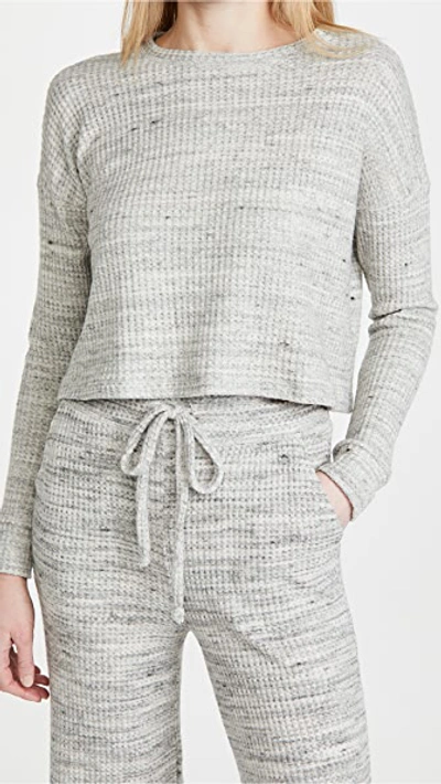 Beyond Yoga Brushed Up Cropped Pullover Sweater In Cream Heather