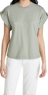 Ag Khloe Cuff Sleeve T-shirt In Natural Ave
