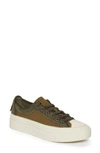 Allsaints Women's Milla Suede & Canvas Low Top Sneakers In Olive Green