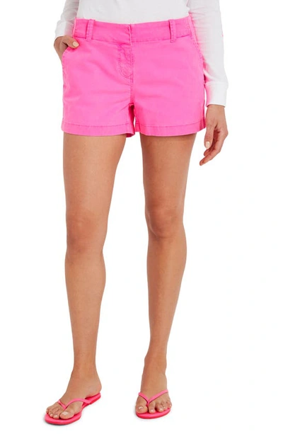 Vineyard Vines Everyday Stretch Cotton Shorts In Knockout Pink