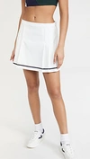 Tory Sport Tory Burch Tech Twill Pleated Tennis Skirt In Snow White/tory Navy