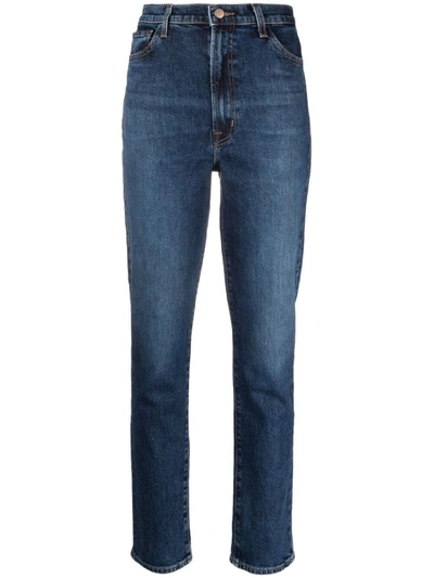 J Brand Adele Mid-rise Straight-leg Jeans In Dark Denim