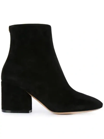 Ferragamo Suede Ankle Boots In Black