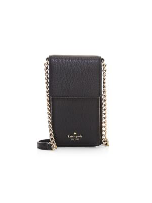 Kate Spade North/south Leather Smartphone Crossbody Bag - Black | ModeSens