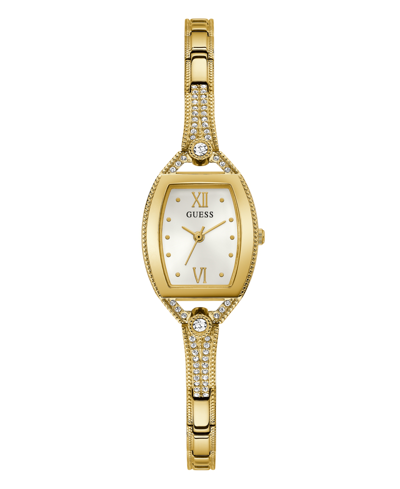 Guess Womens Petite Gold-tone Stainless Steel Glitz Bangle Watch 22mm