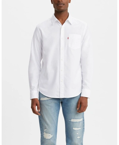 Levi's Men's Classic 1 Pocket Regular-fit Long Sleeve Shirt In White