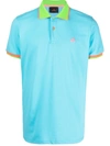 Peuterey Contrasting Edges Polo Shirt In Light Blue