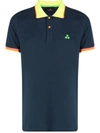 Peuterey Short-sleeved Polo Shirt In Blue